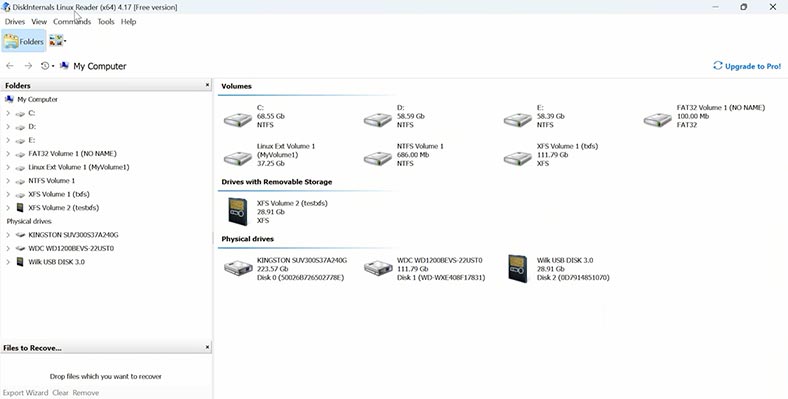 Linux Reader z DiskInternals