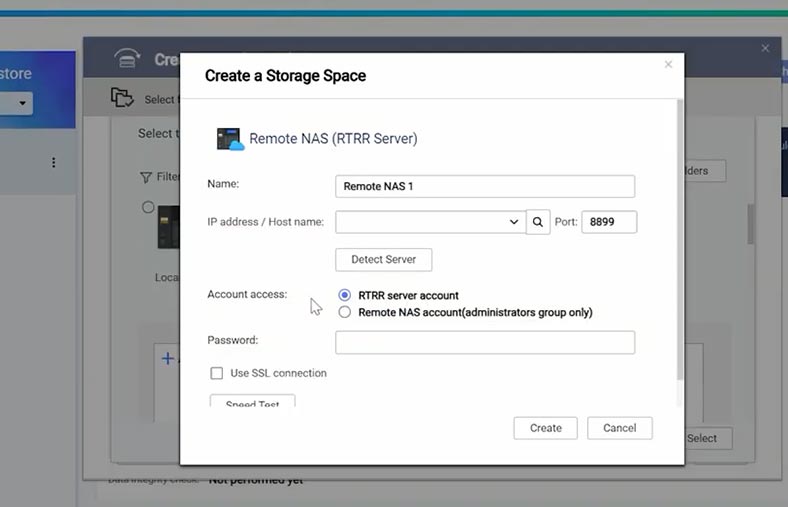 Back up to remote NAS