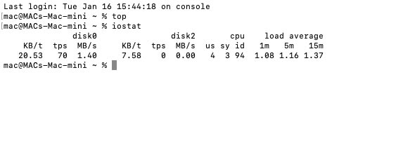 The iostat command: displaying system input / output (I/O) statistics