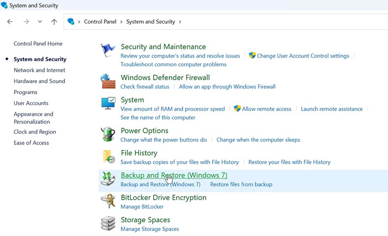 Резервне копіювання та відновлення (Windows 7)
