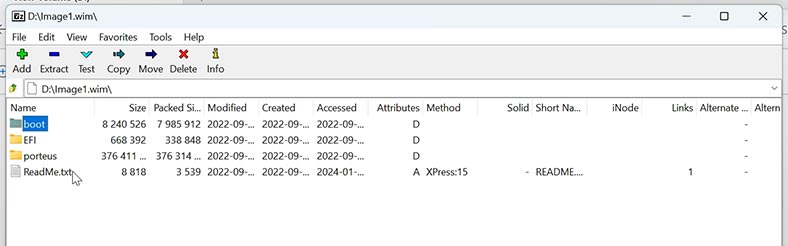 Otwórz obraz w formacie 7zip