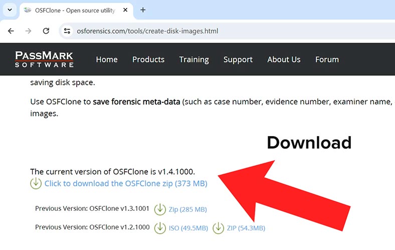 OSFClone: oficjalna strona internetowa