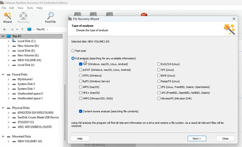 Hetman Partition Recovery: Full analysis