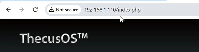 Enter the IP address of your NAS