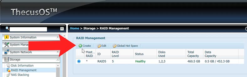 قم بإنشاء مصفوفة RAID إضافية