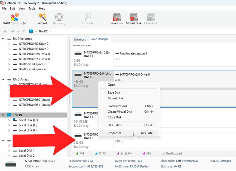 This utility will display the RAID, even if only one drive is plugged