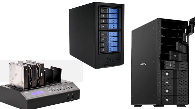 Docking stations for connecting 6, 8 or even 10 drives