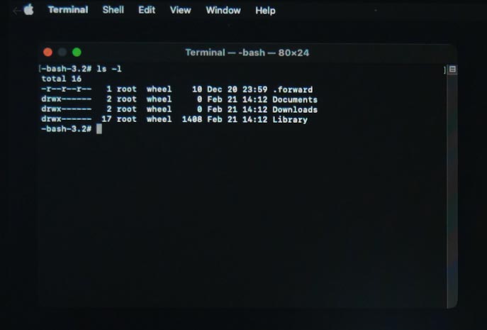 Dienstprogramme – Terminal