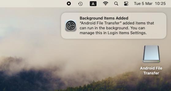 Aparecerá un nuevo dispositivo en la pantalla de inicio de Mac