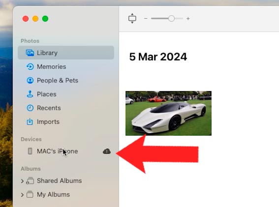 MacOS: Dispositivos – iPhone do Mac