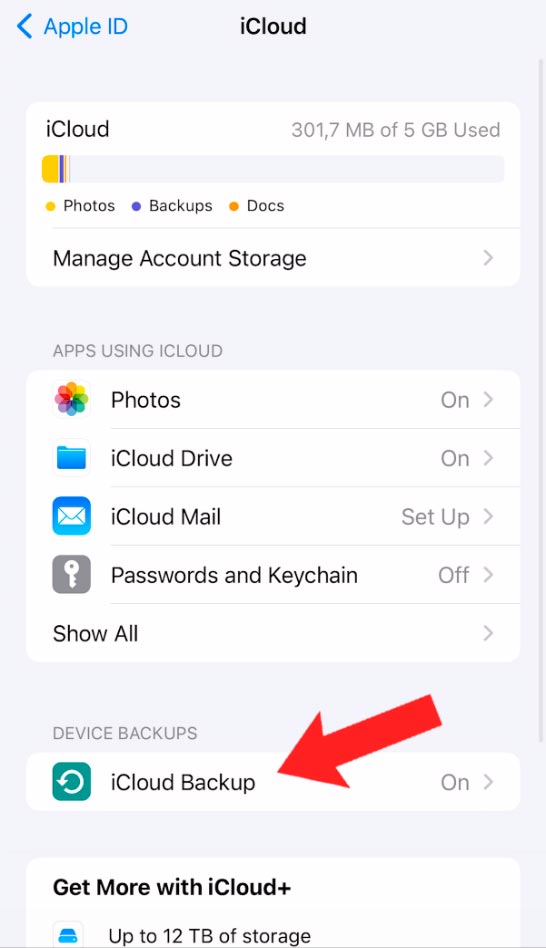 النسخ الإحتياطي على iCloud