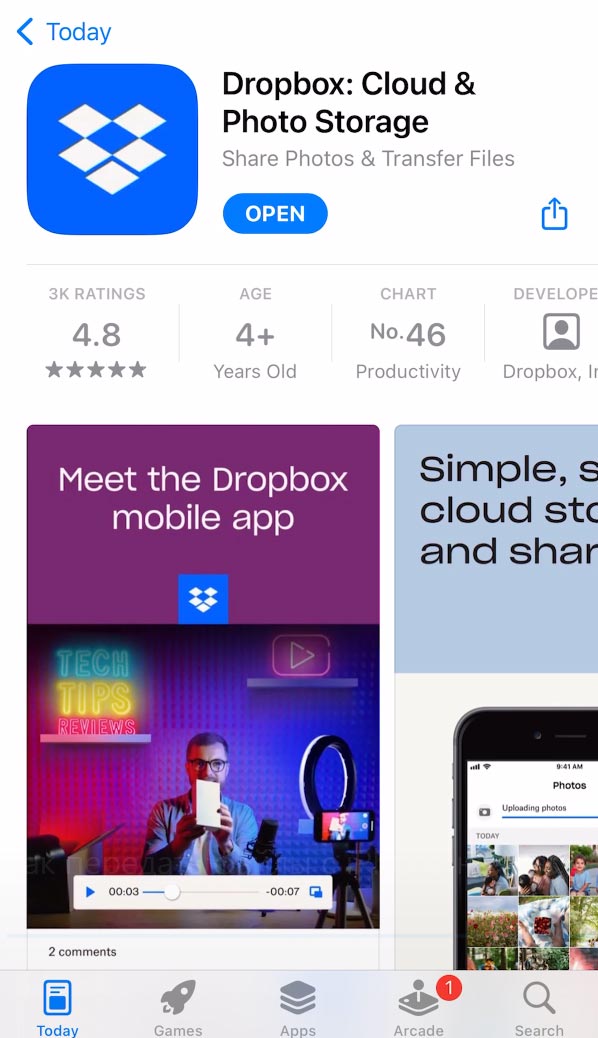 App Store - Dropbox