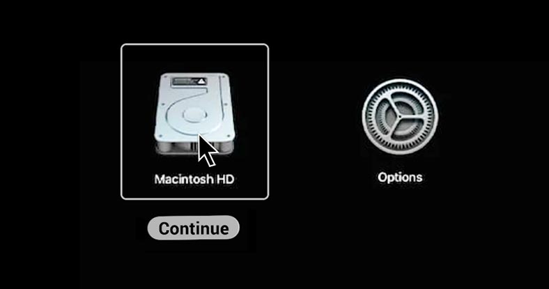 macOS: startup options menu