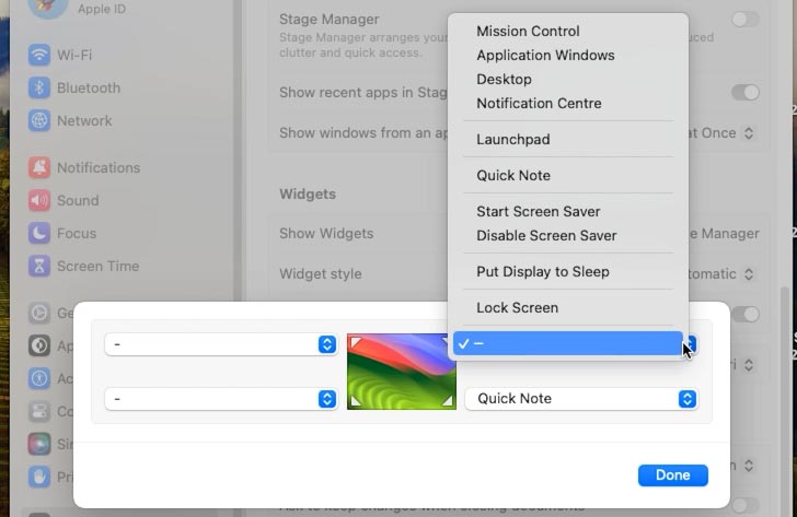 Hot Corners: assign actions for each of the four corners of your Mac screen