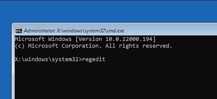 Windows 11: run the regedit command