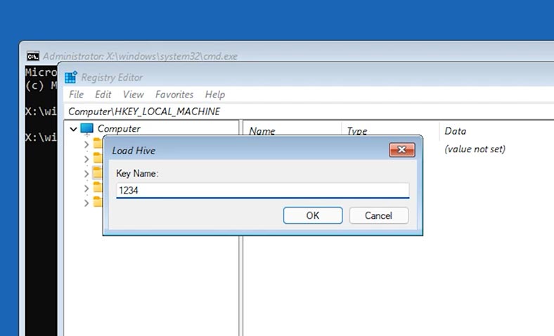 HKEY_LOCAL_MACHINE: Geben Sie dem neuen Bienenstock einen Namen