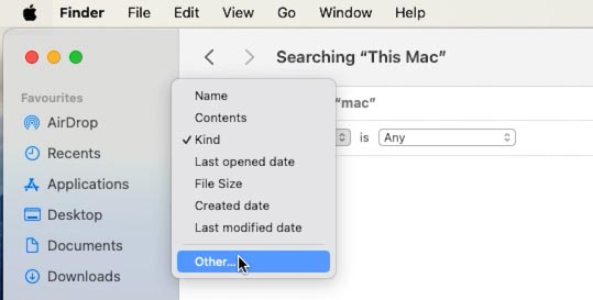 Finder: Shift + Command + H / Cmnd + F/ Inne