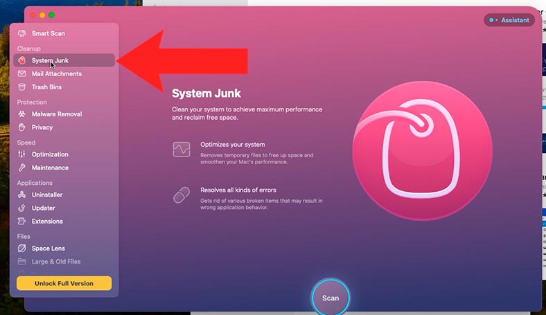 CleanMyMac X: Systemmüll