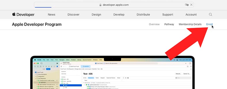 Приєднатися до програми для розробників на сайті Apple