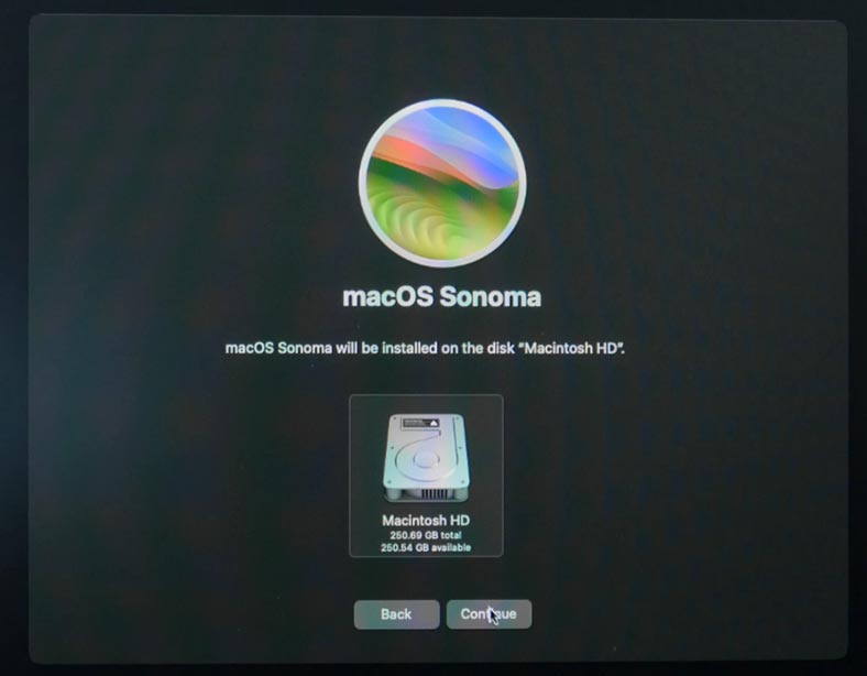 Zainstaluj (zainstaluj ponownie) macOS: Wybierz nową partycję do zainstalowania