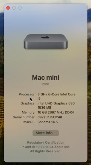 Apple – Sobre este Mac – Chip ou processador