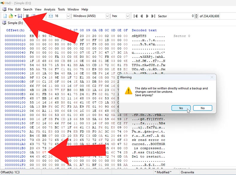 WinHex: byte correspondente ao tipo de disco base