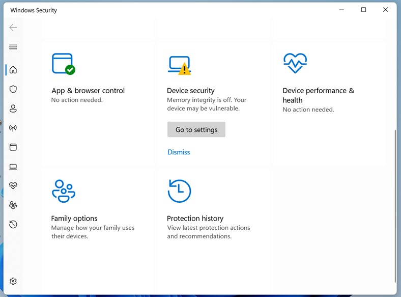 Configuración - Privacidad y seguridad - Seguridad de Windows - Abrir seguridad de Windows