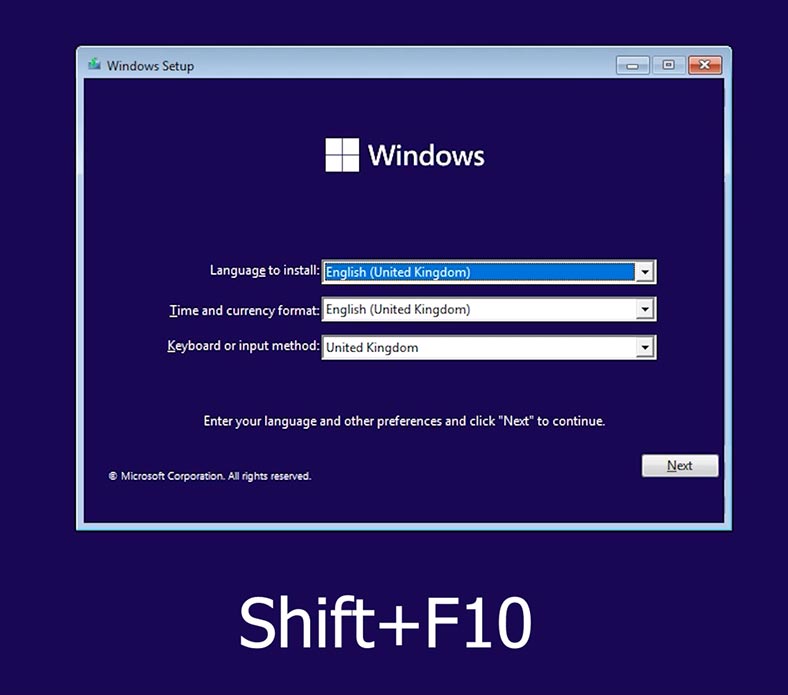 Ejecute la línea de comando en Windows Installer