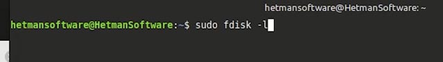 Mint: sudo fdisk -l