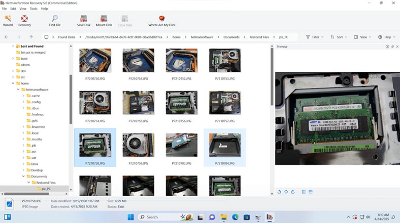 Hetman Partition Recovery: pliki i foldery pozostawione w systemie Linux Mint Hetman Partition Recovery: pliki i foldery pozostawione w systemie Linux Mint