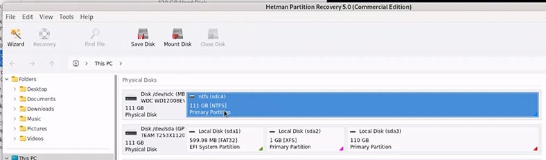 Hetman Partition Recovery: ntfs-disk