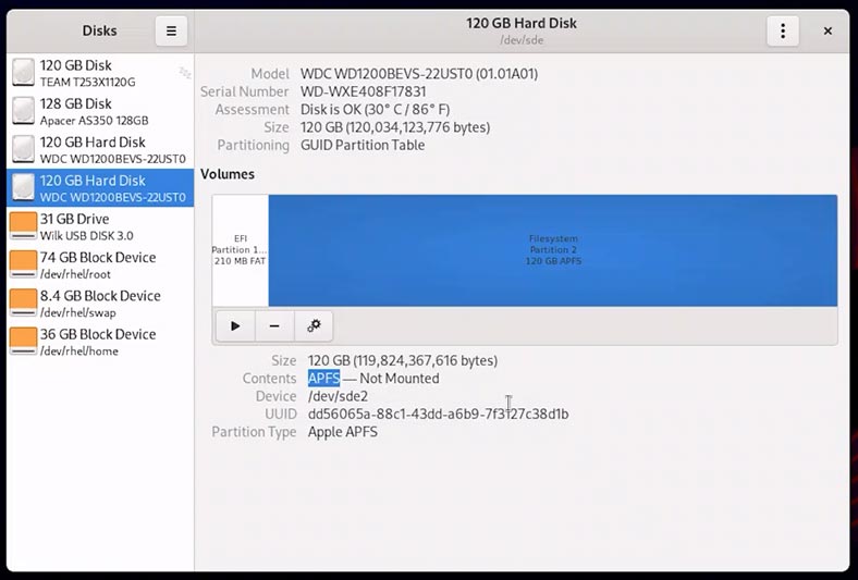Dysk APFS Dysk APFS