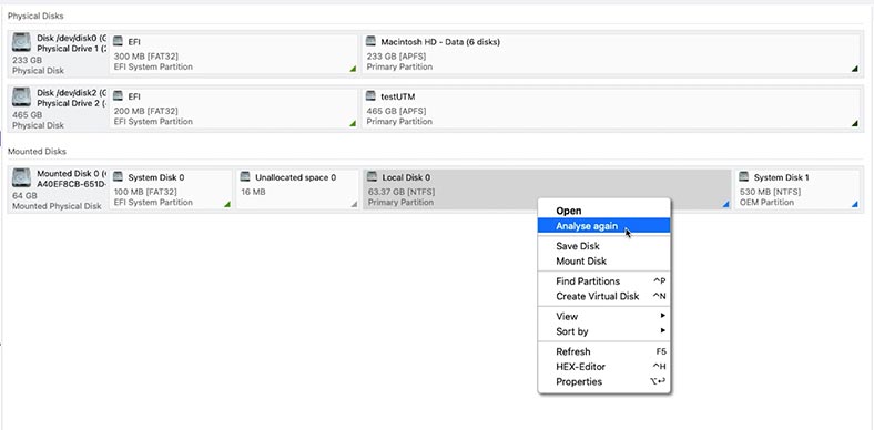 Hetman Partition Recovery: Analyser à nouveau .qcow2