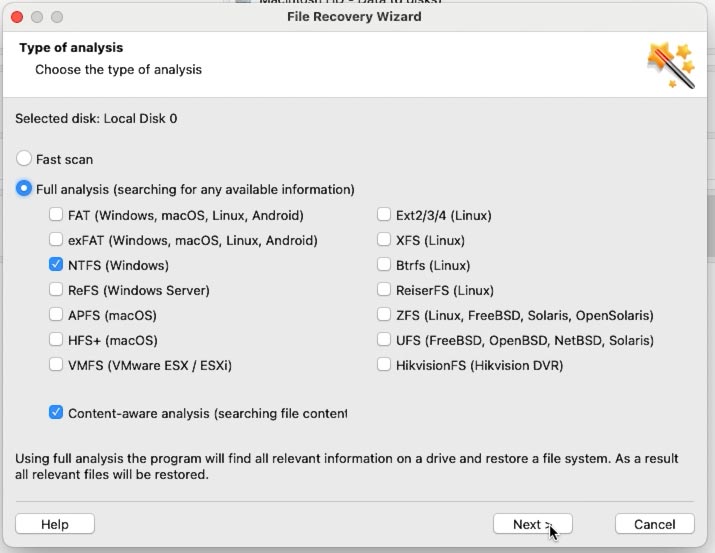 Hetman Partition Recovery: Analyse complète du disque .qcow2