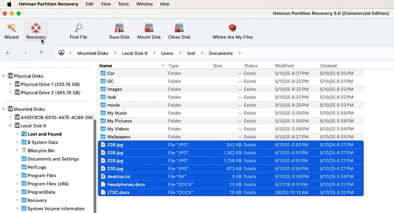 Hetman Partition Recovery: récupération des fichiers de la machine virtuelle UTM