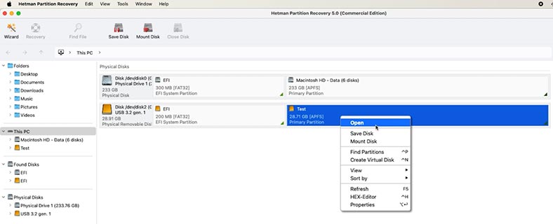 Hetman Partition Recovery: analyse des disques amovibles Hetman Partition Recovery: analyse des disques amovibles