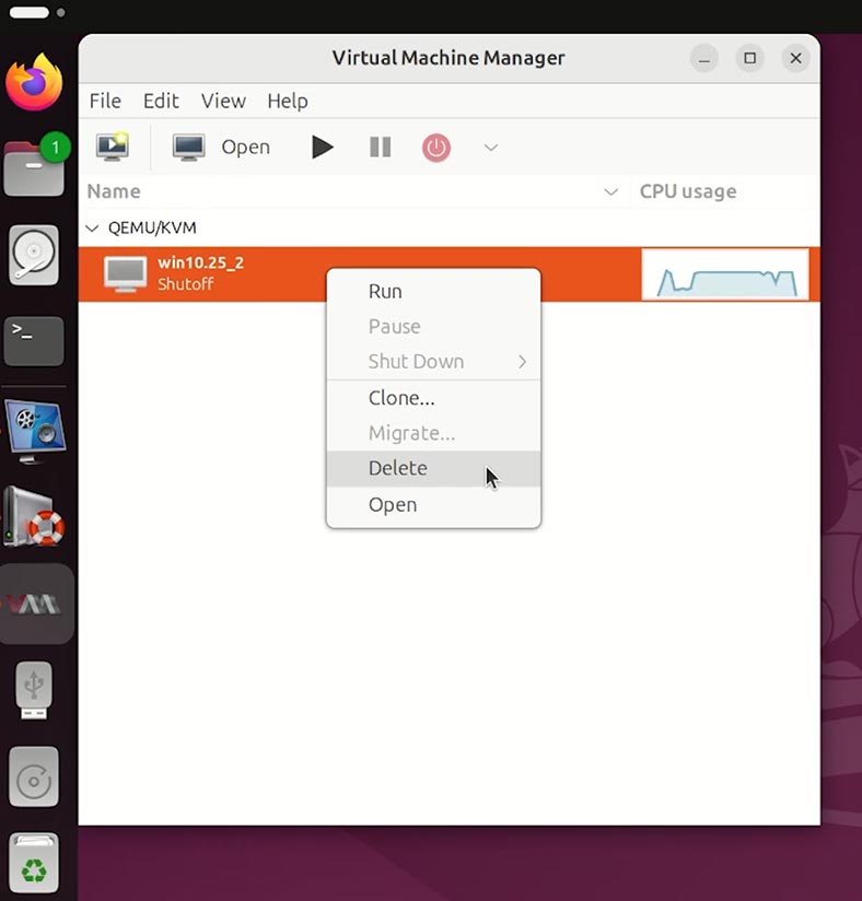 KVM: suppression d'une machine via l'interface de l'hyperviseur KVM: suppression d'une machine via l'interface de l'hyperviseur