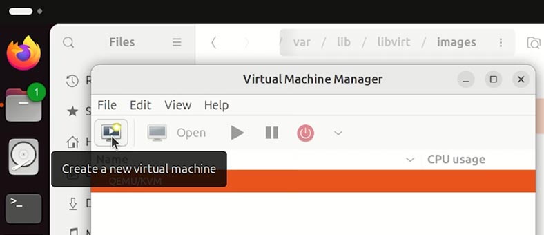 KVM: créer une nouvelle machine virtuelle