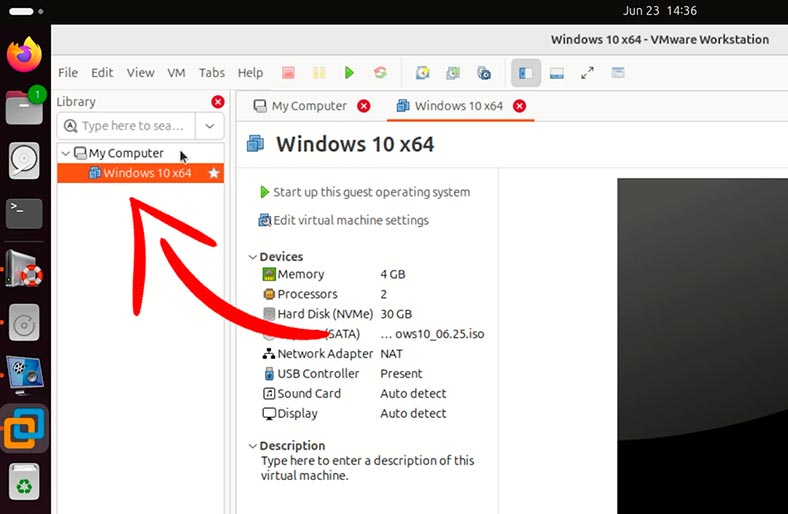 VMware Workstation: biblioteca de la máquina virtual