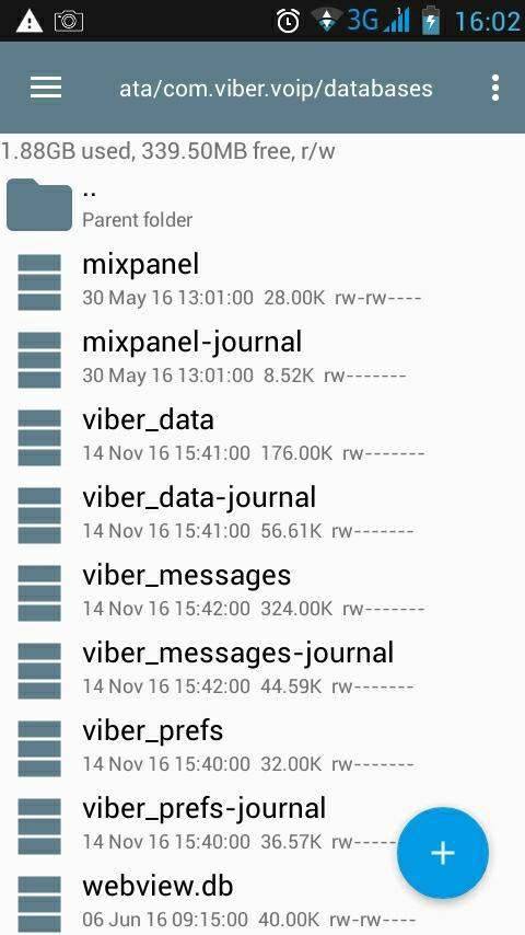Viber. /data/data/com.viber.voip/databases/