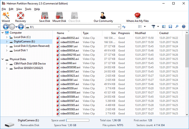 Hetman Partition Recovery. Result of analysis