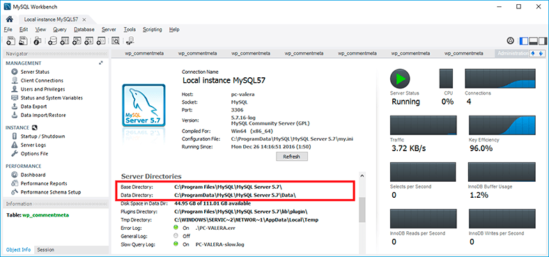 Файл базы mysql. MYSQL workbench удалить базу. MYSQL как найти расположение файла.