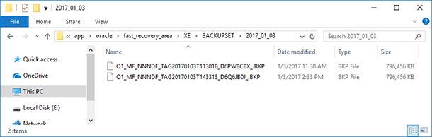 backup file .BKP