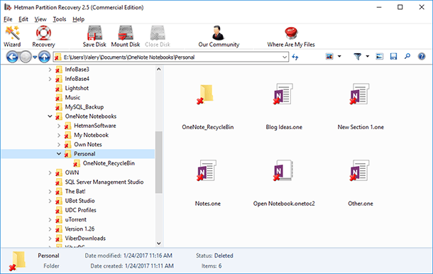 Hetman Partition Recovery. Result of analysis