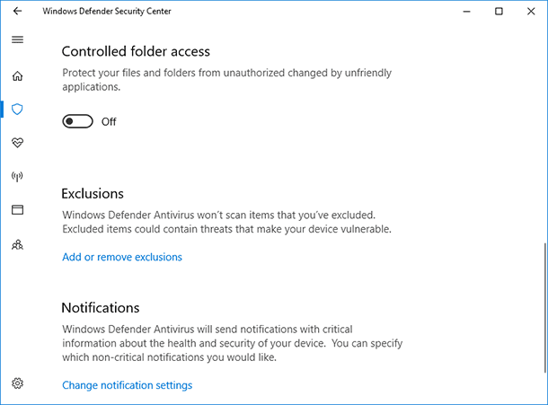 windows defender controlled folder access