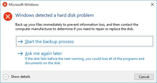 How To Fix The Error Windows Detected A Hard Disk Problem