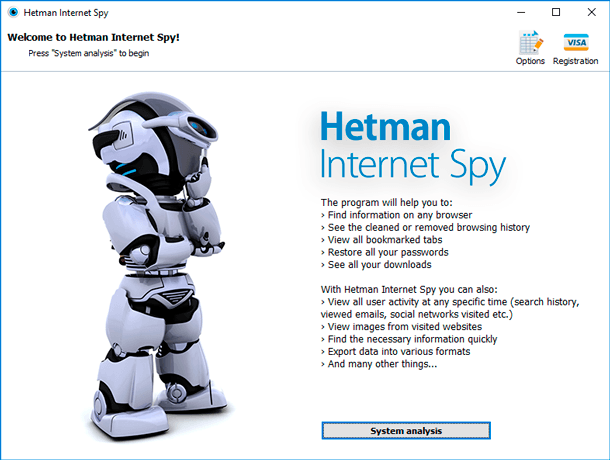 download the new version for android Hetman Internet Spy 3.7