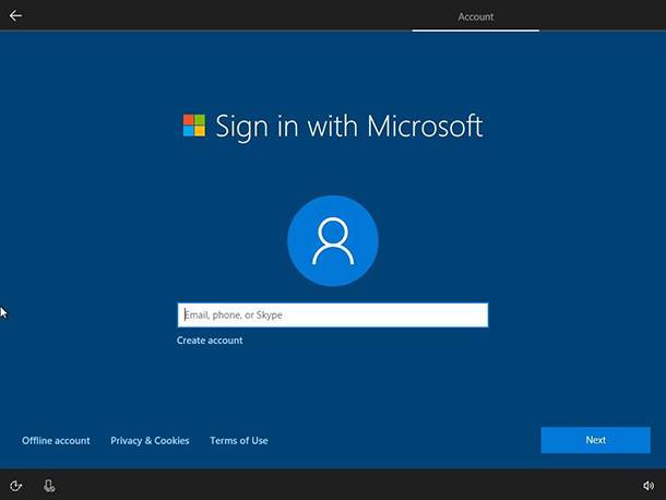 Create a Microsoft account