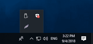 remove windows defender security center icon