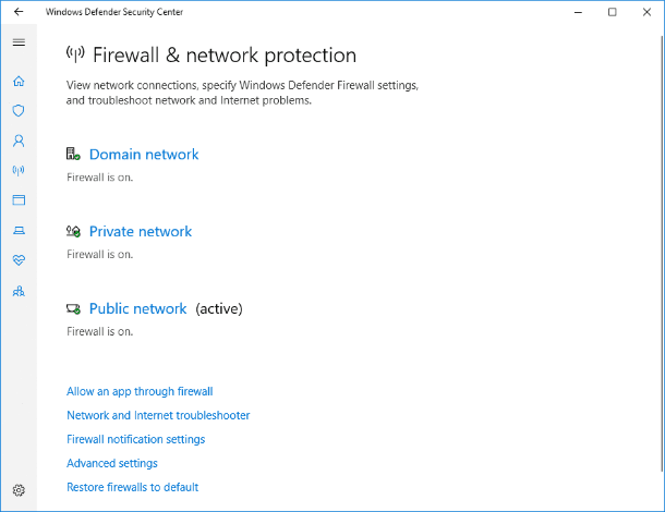 Firewall & network protection